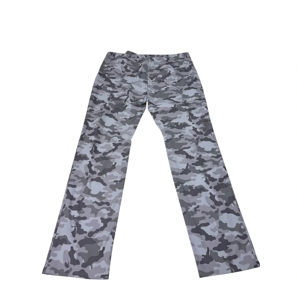 NWT G/FORE Mens TOUR 5 POCKET 4-WAY STRETCH STRAIGHT LEG PANTS Grey‎ Camo 35/32